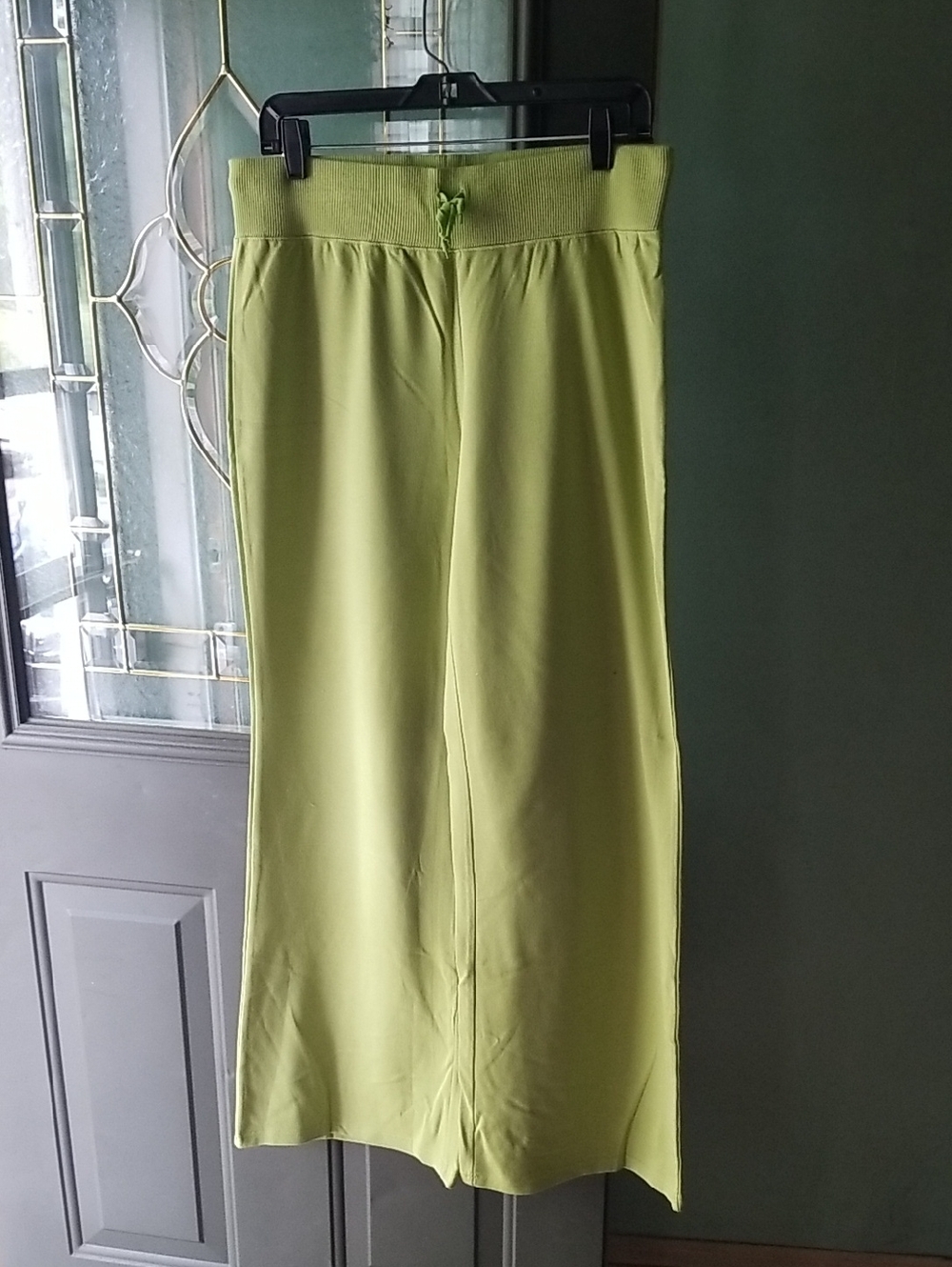Women’s Lime Wide-Leg Yoga Pants